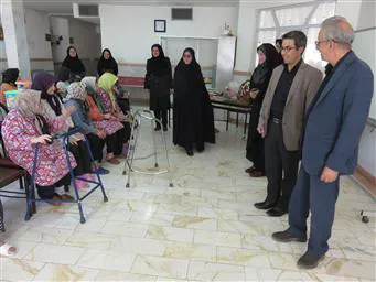بازدید معاون بهداشتی دانشکده  از سرای سالمندان به مناسبت گرامیداشت روز سالمند 